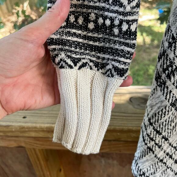 Anthropologie Tiny Mazarine Black And White Cardigan Sweater Size S - Picture 6 of 9